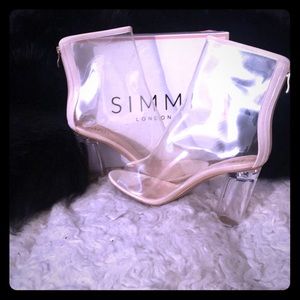 😍❤️Simmi of London clear peep toe ankle boot 😘❤️